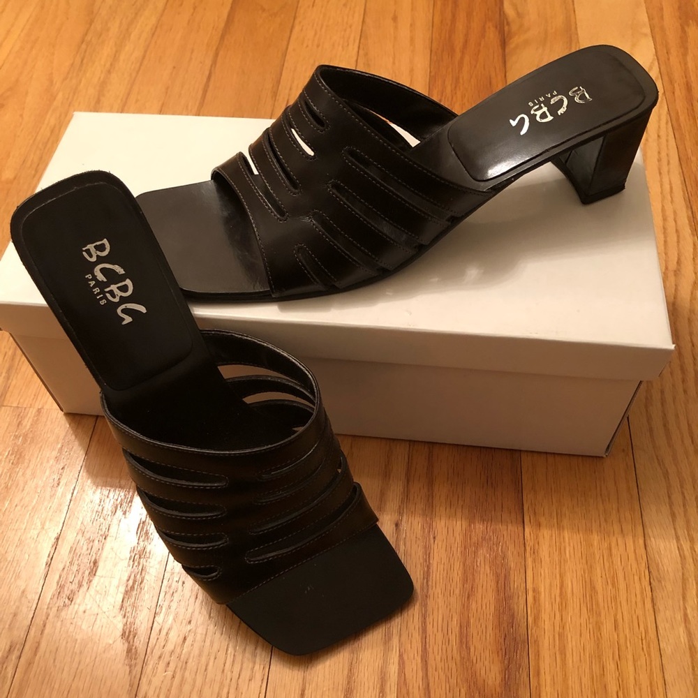 Vintage Y2K BCBG Mule sandals dark brown size 6